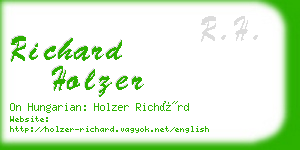 richard holzer business card